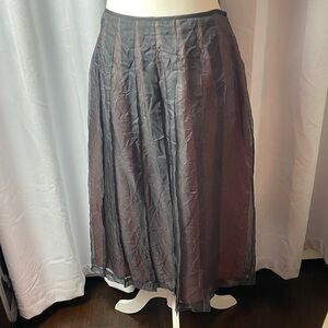 LAUNDRY By Shelli Segal Black and purple Midi Skirt